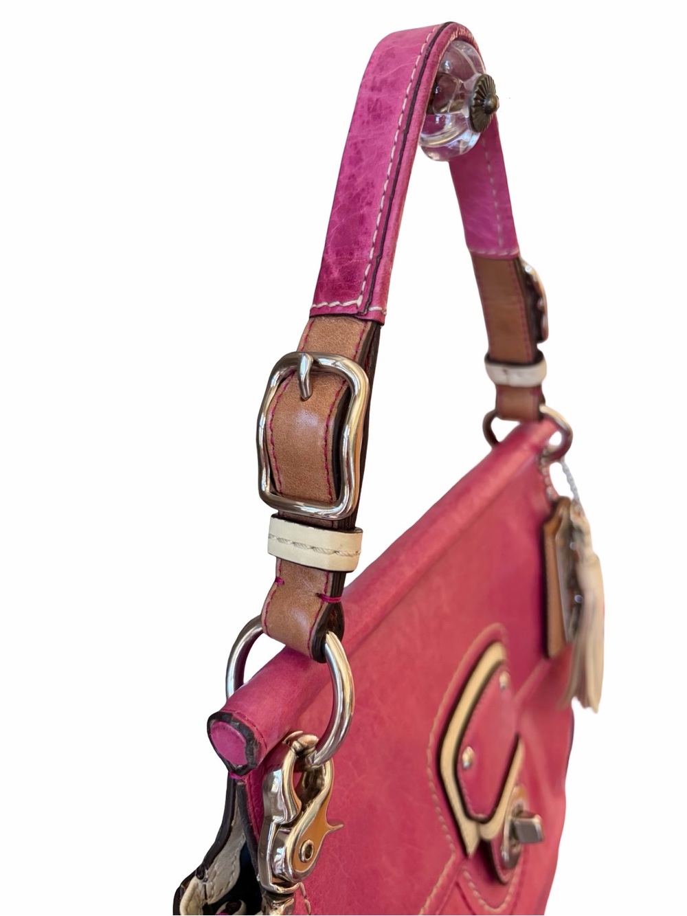 COACH Legacy Limited Edition Willis Pink Vachetta Leather Flap Bag - Picture 6 of 15